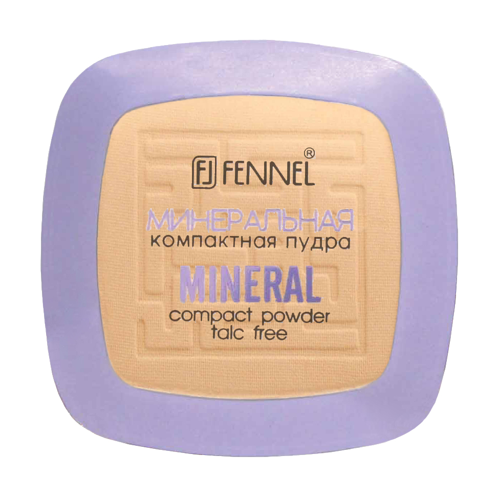 Компактна мінеральна пудра для обличчя Fennel Mineral Compact Powder без тальку, Beige, 8 г